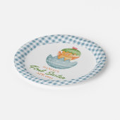 Assiettes En Carton Jouet de poussin prélevé personnalisé Mon premier (Angle)