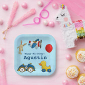 Assiettes En Carton Jouets Enfants mignons Joyeux anniversaire (Fête)