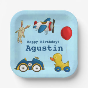 Assiettes En Carton Jouets Enfants mignons Joyeux anniversaire