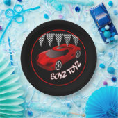 Assiettes En Carton Jouets Jouets Red Sports Plaques de papier voiture (Fête)