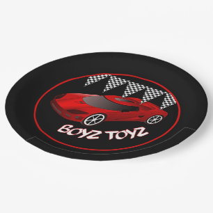 Assiettes En Carton Jouets Jouets Red Sports Plaques de papier voiture