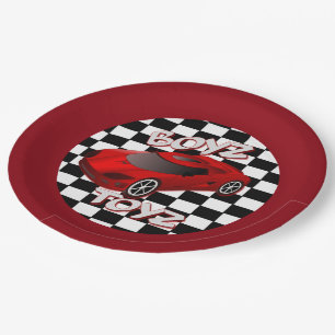Assiettes En Carton Jouets Jouets Red Sports Plaques en papier