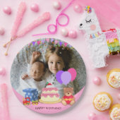 Assiettes En Carton Jouets pour enfants roses mignonette Fête d'annive (Fête)