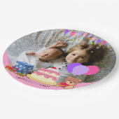 Assiettes En Carton Jouets pour enfants roses mignonette Fête d'annive (Angle)