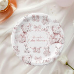 Assiettes En Carton Jouets Roses Toile De Jouy Baby shower<br><div class="desc">Ajoutez une touche d'élégance à votre baby shower avec nos Plaques de Baby shower Toile De Jouy Bow. Conçues avec le motif classique et complexe Toile De Jouy, ces assiettes présentent de charmantes scènes pastorales qui incarnent le raffinement et le charme intemporels. Le délicat accent arc améliore le design, faisant...</div>