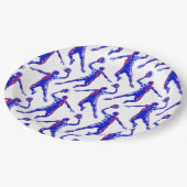 Assiettes En Carton Joueur de basket Slam Dunk, Red and Blue Design (Angle)
