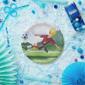 Assiettes En Carton Joueur de football à la balle par Jay Throckmorton (Fête)