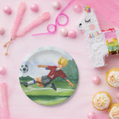 Assiettes En Carton Joueur de football à la balle par Jay Throckmorton (Fête)