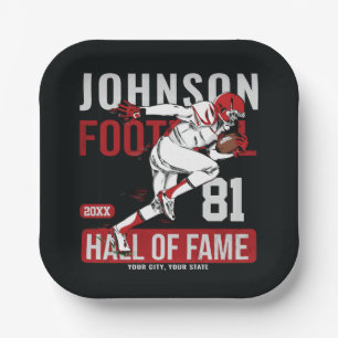 Assiettes En Carton JOUEUR DE Football Personnalisé Équipe NUMBER Spor