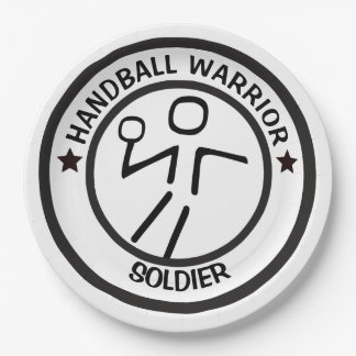 ASSIETTES EN CARTON JOUEUR DE HANDBALL STYLISÉ