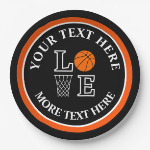 Assiettes En Carton Joueur de l'équipe de basket-ball Anniversaire