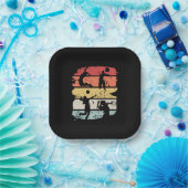 Assiettes En Carton Joueur de volley-ball Rétro (Fête)