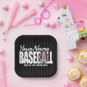 Assiettes En Carton Joueur d'équipe de baseball rétro AJOUTER NOM Pins (Fête)
