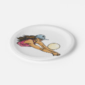 Assiettes En Carton Joueuse de volley-ball féminine (Angle)