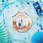 Assiettes En Carton Joueuse Groupe de chiens races fête anniversaire (Fête)