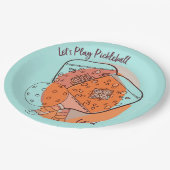Assiettes En Carton Jouons à Pickleball Y'all Party Plaques papier (Angle)