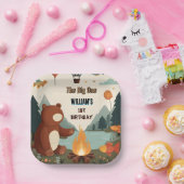 Assiettes En Carton Jour Brown Fun Fish Boy Cute Baby Bear 1er Anniver (Fête)