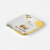 Assiettes En Carton Jour d'abeille jaune miel abeille première fille a (Angulaire)