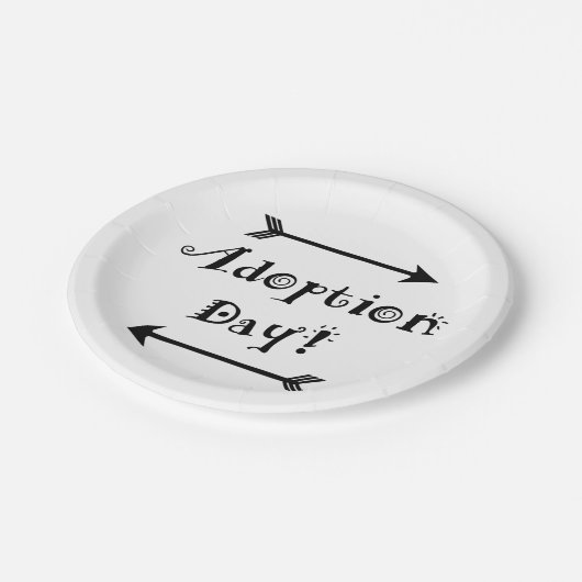 Assiettes En Carton Jour d'adoption ! Adoptif/adoptez la conception (Angle)