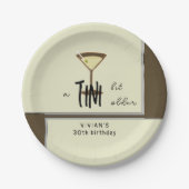 Assiettes En Carton Jour d'anniversaire moderne élégant Olive Green (Devant)