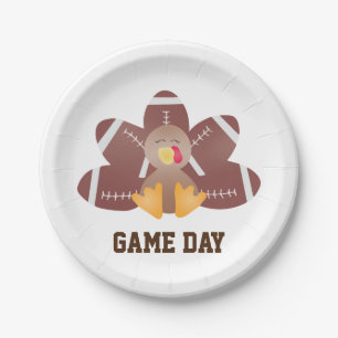 Assiettes En Carton Jour de jeu Football Turquie Plumes Brown