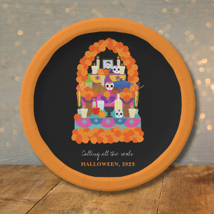 Assiettes En Carton Jour de la fête de l'halloween mort