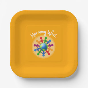 Assiettes En Carton Jour de l'Harmonie