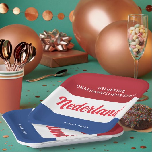 Assiettes En Carton Jour de l'indépendance de Pays-Bas (Multi)