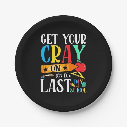 Assiettes En Carton Jour Dernier De L'Enseignant (Devant)