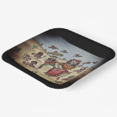 Assiettes En Carton Jour des morts (Angulaire)