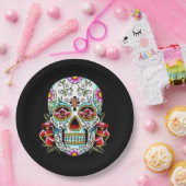 Assiettes En Carton Jour du crâne mort (Fête)