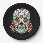 Assiettes En Carton Jour du crâne mort (Devant)