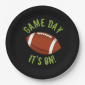 Assiettes En Carton Jour du jeu de football (Devant)