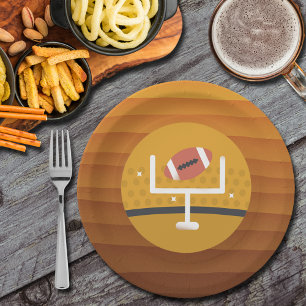 Assiettes En Carton Jour du match droit de football