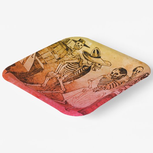 Assiettes En Carton Jour du papier mort - José Guadalupe Posada (Angulaire)