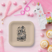 Assiettes En Carton Jour éffrayant Halloween Witch Squelette (Fête)