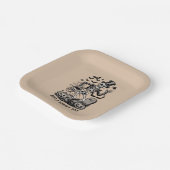 Assiettes En Carton Jour éffrayant Halloween Witch Squelette (Angulaire)