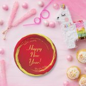 Assiettes En Carton Jour lunaire Bonheur Prosperity Harmonie (Fête)