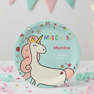 Assiettes En Carton Jour magique anniversaire mignon dessin animé lico