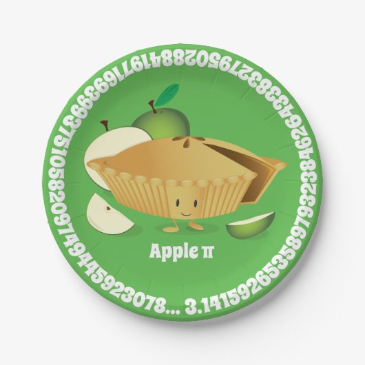 Assiettes En Carton Journée PiJ Apple verte | Plaque papier (Devant)