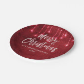 Assiettes En Carton Jours de Noël rouge et blanc (Angle)