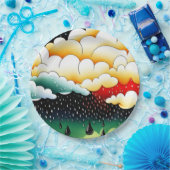 Assiettes En Carton Jours pluvieux (Fête)