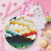 Assiettes En Carton Jours pluvieux (Fête)