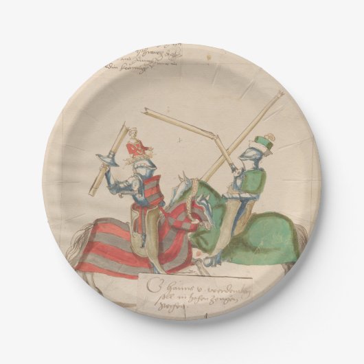 Assiettes En Carton Jousting Knights (Devant)