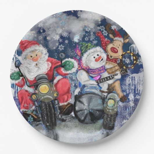 Assiettes En Carton Joy - Joyeux Noël (Devant)