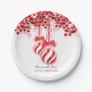 Assiettes En Carton Joy Little Christmas Watercolor