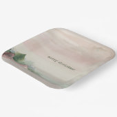 Assiettes En Carton Joyeuse aquarelle de Noël Mountain (Angulaire)