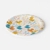 Assiettes En Carton Joyeuse baignade une patte de canards Motif II (Angle)