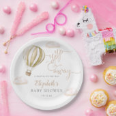 Assiettes En Carton Joyeuse Fête Bébé Thème Montgolfière (Fête)