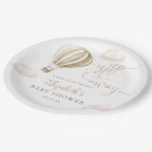 Assiettes En Carton Joyeuse Fête Bébé Thème Montgolfière (Angle)
